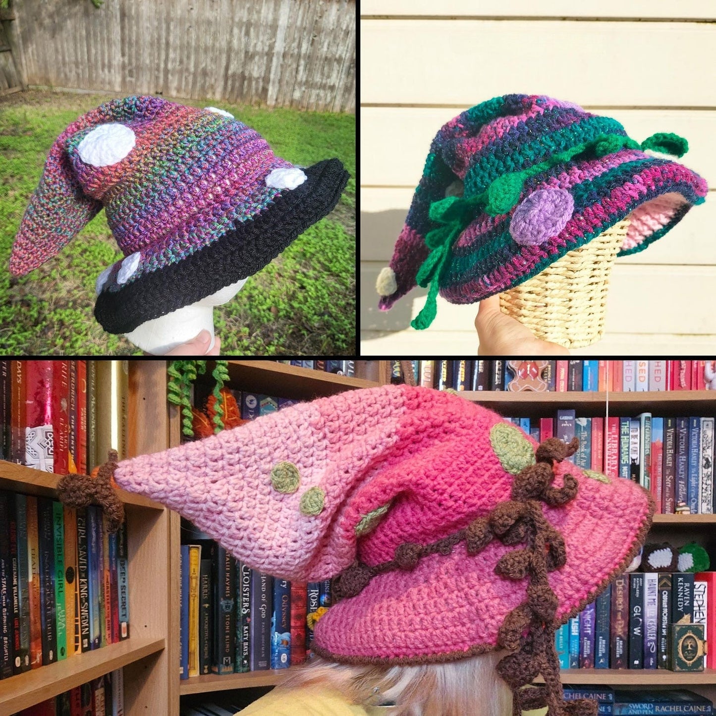 Slouchy Mushroom Witch Hat Crochet Pattern