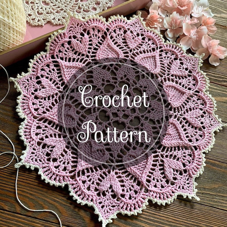 Sweetheart Soiree Crochet Doily Pattern