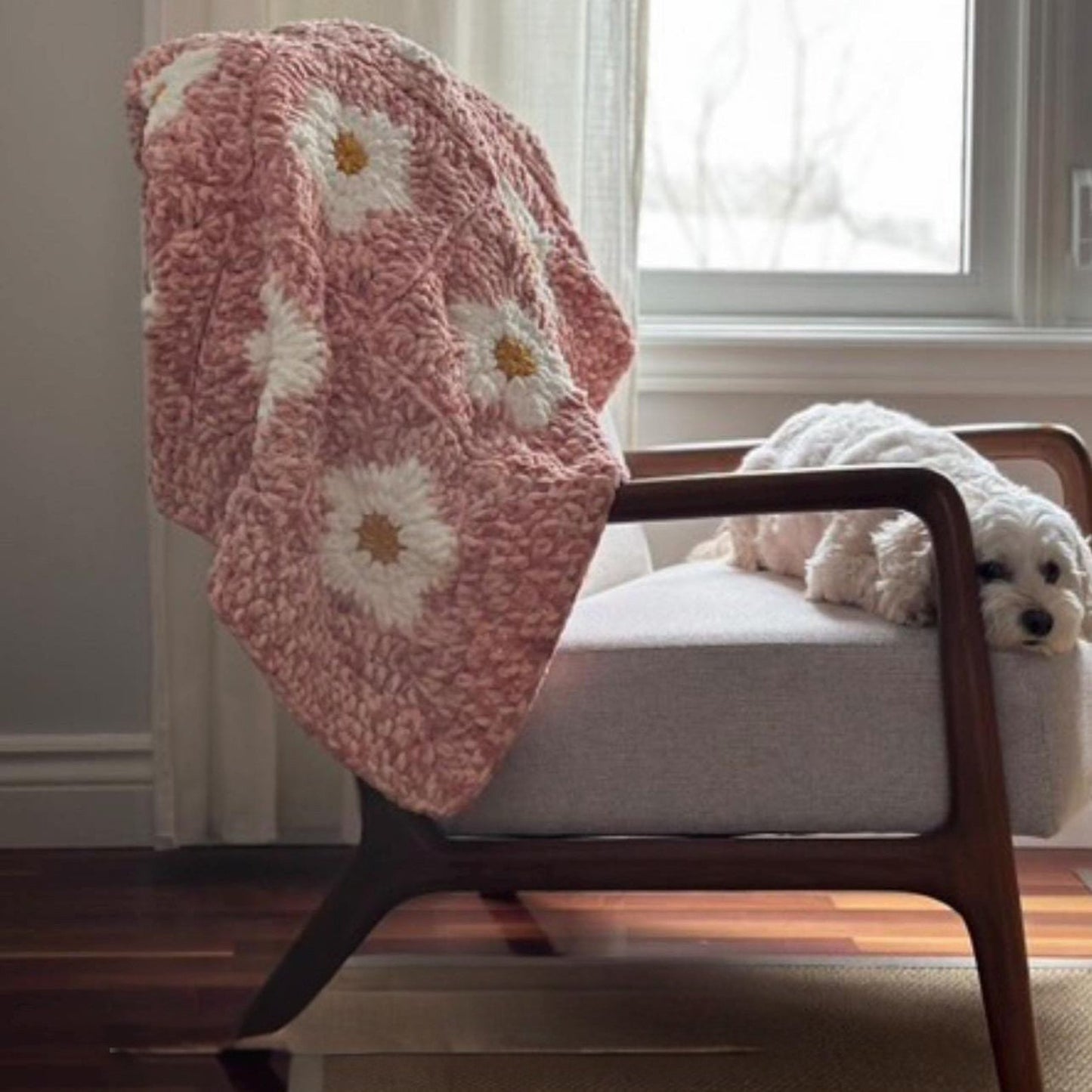 Daisy Granny Square Blanket Crochet Pattern