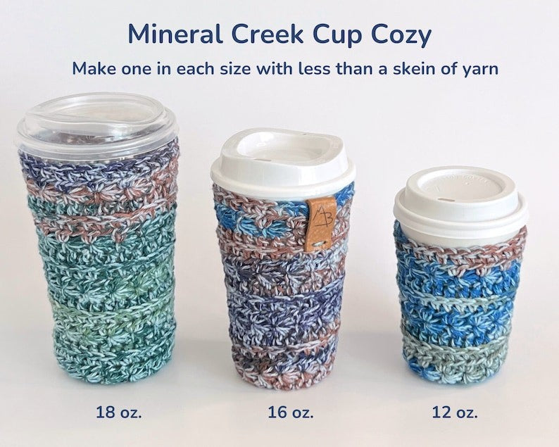 Crochet Mineral Creek Cup Cozy Pattern