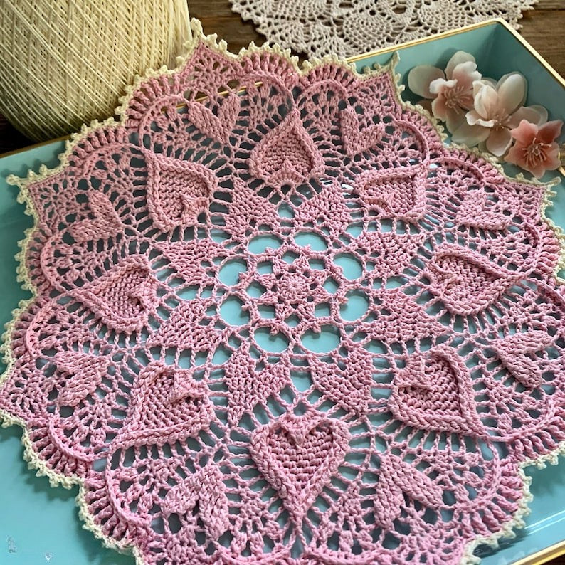 Sweetheart Soiree Crochet Doily Pattern