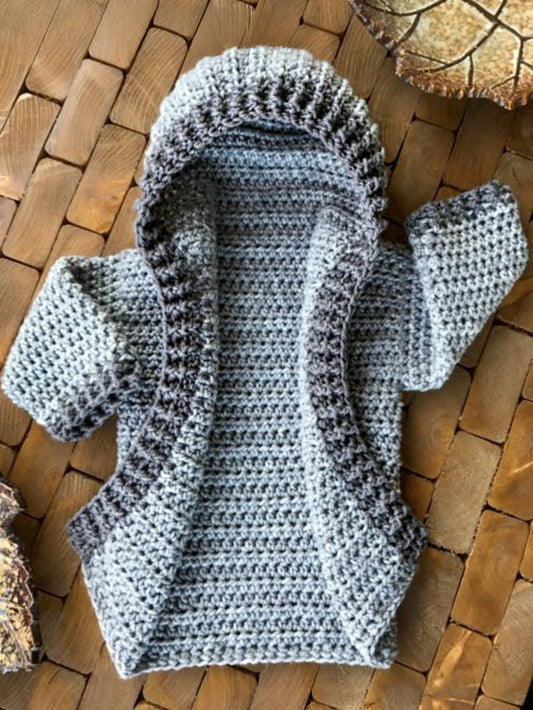 Child Hooded Cardigan Crochet Pattern