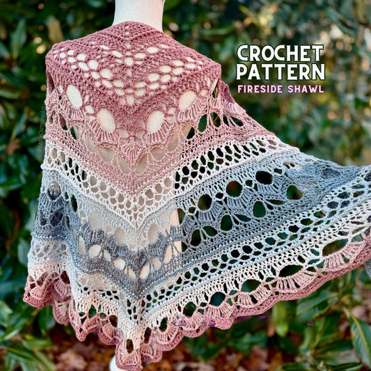 Fireside Shawl Crochet Pattern
