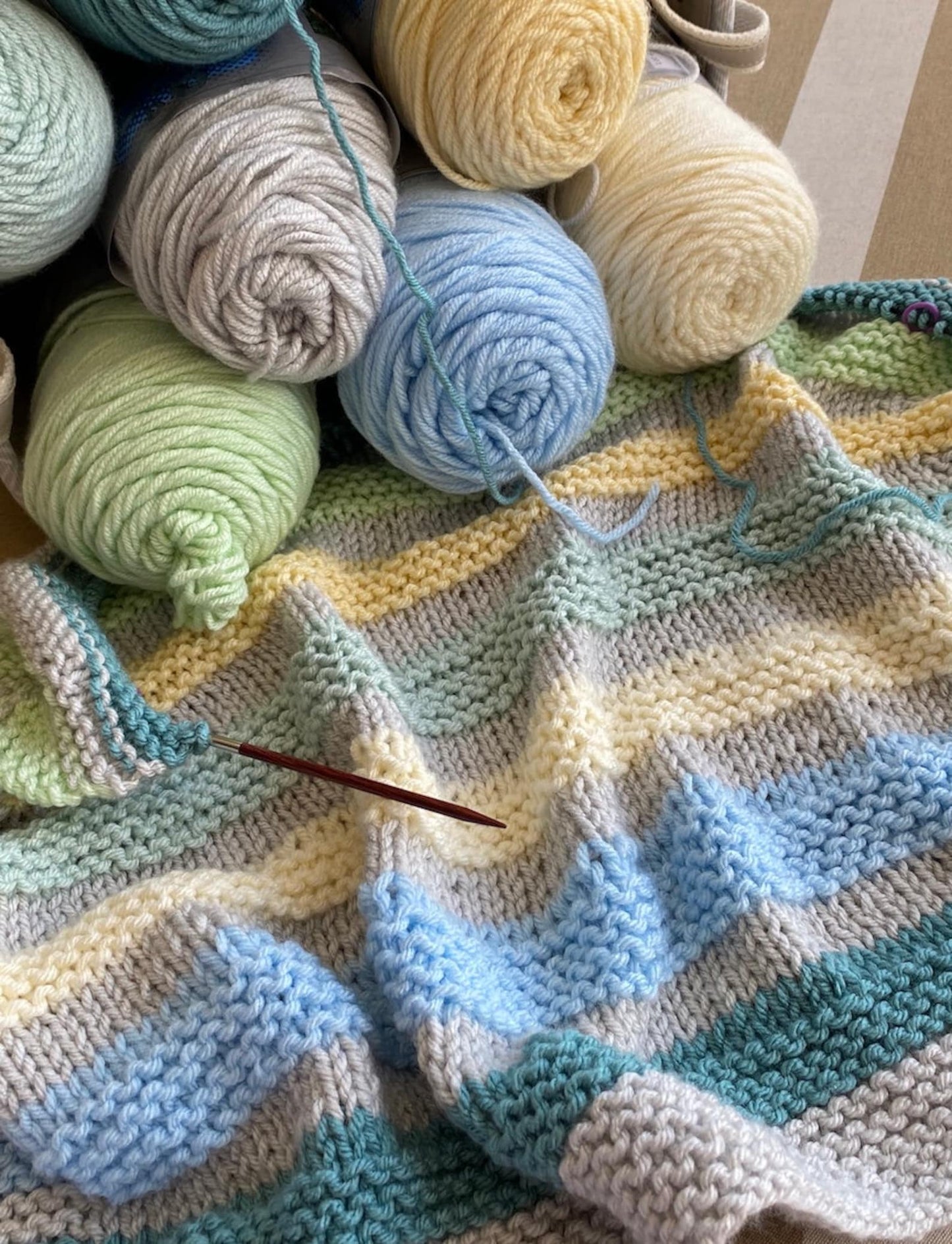 Biddeford Baby Blanket Knitting Pattern