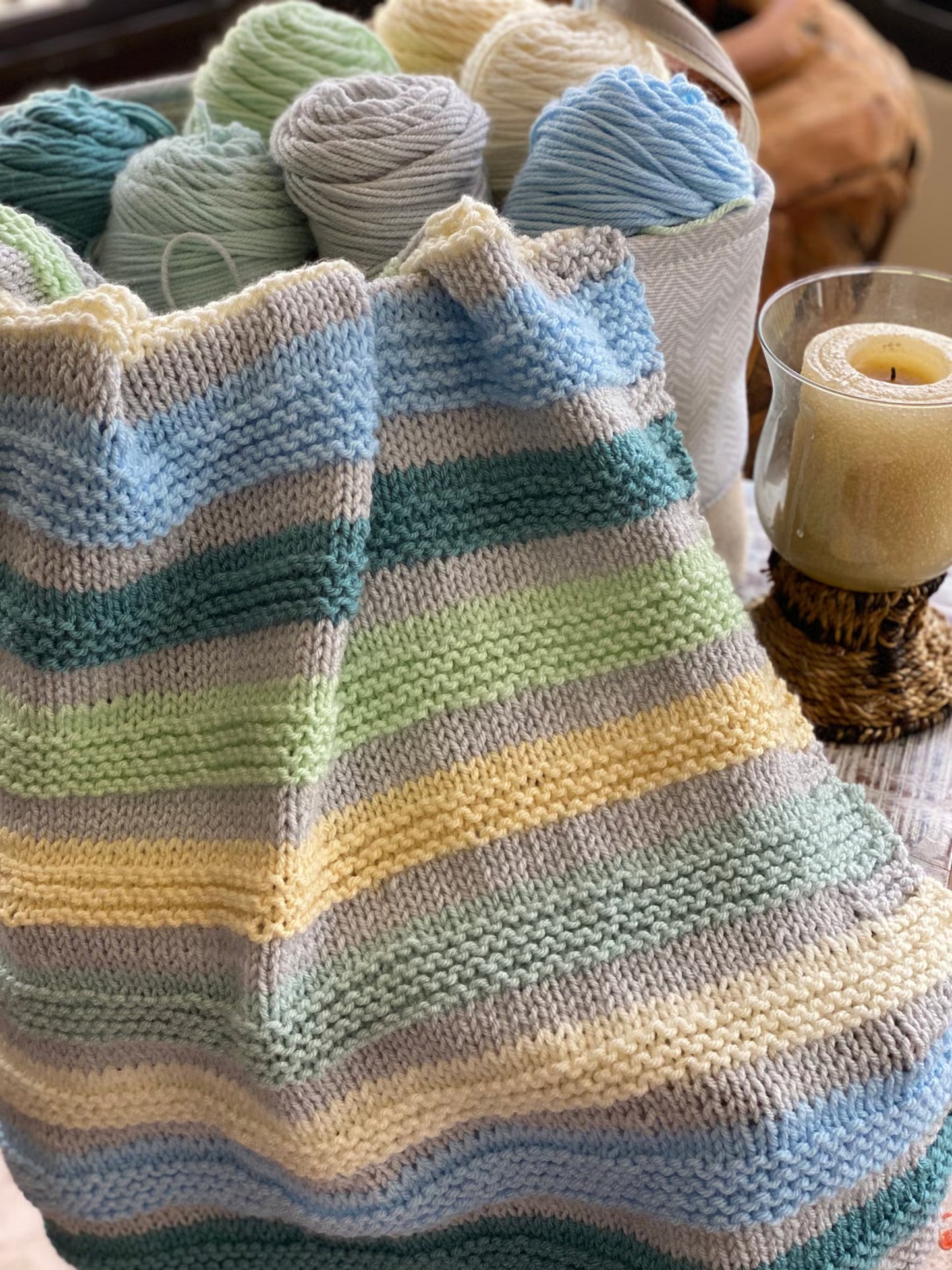 Biddeford Baby Blanket Knitting Pattern