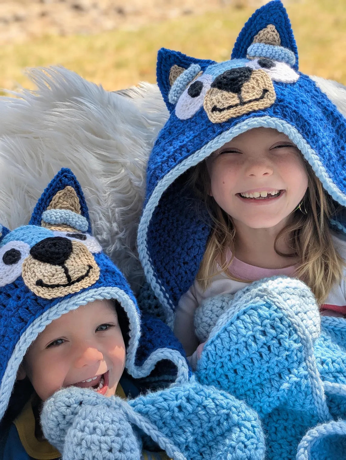Blue Heeler Hooded Blanket Crochet Pattern