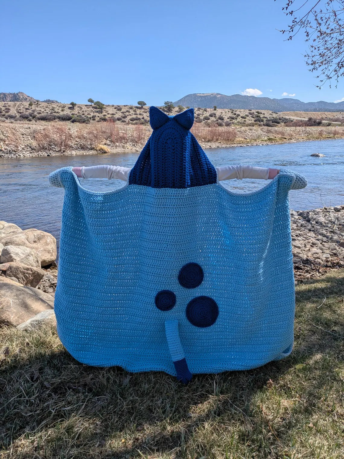 Blue Heeler Hooded Blanket Crochet Pattern