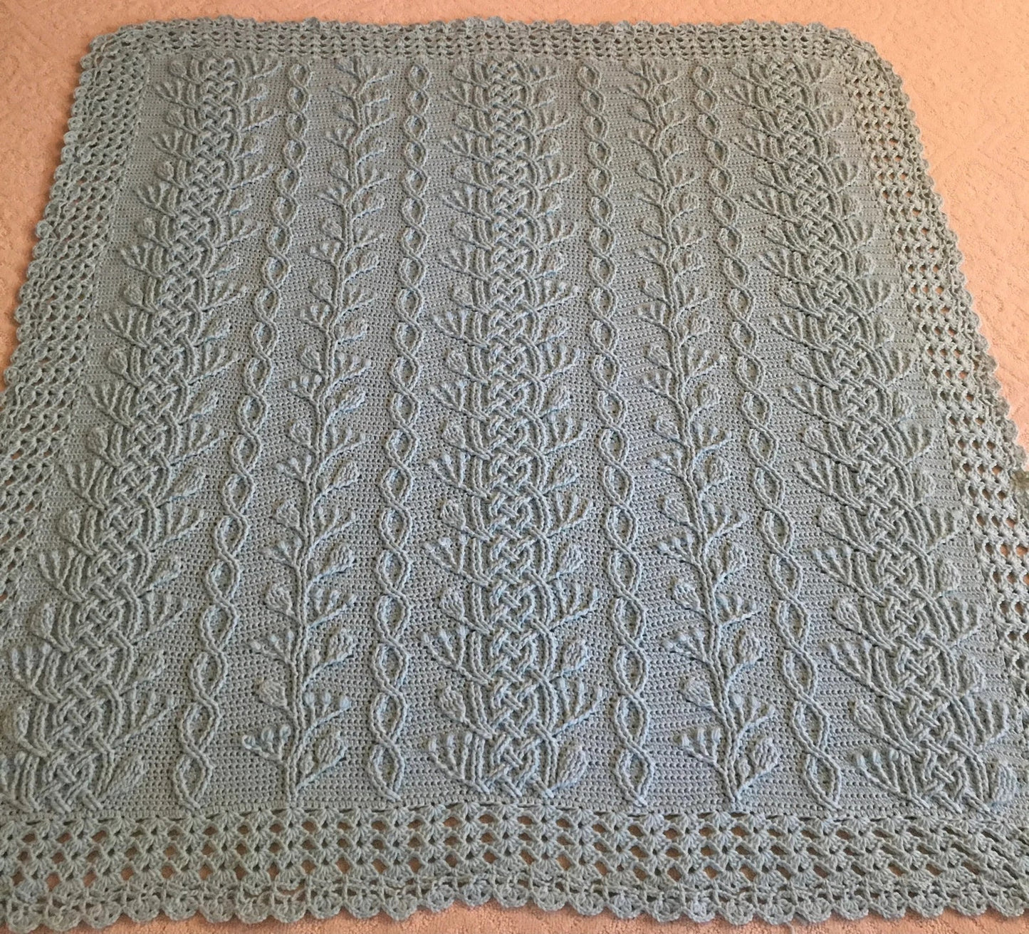 Braided Cable Blanket Crochet Pattern