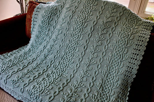 Braided Cable Blanket Crochet Pattern