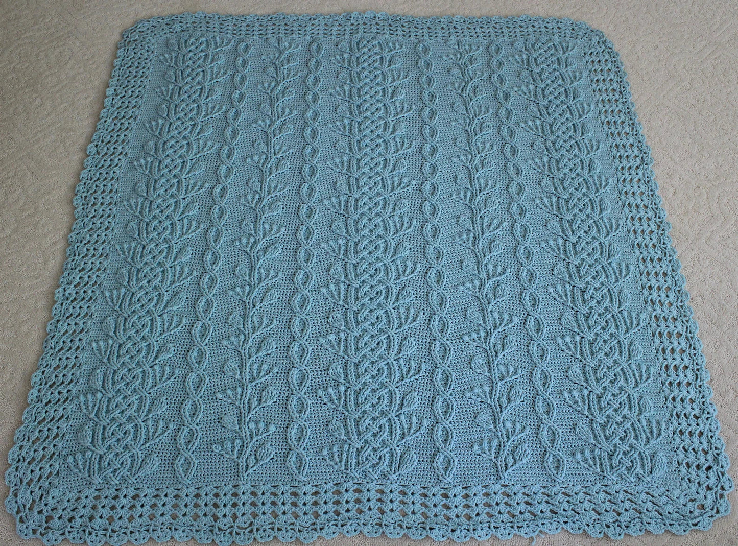 Braided Cable Blanket Crochet Pattern