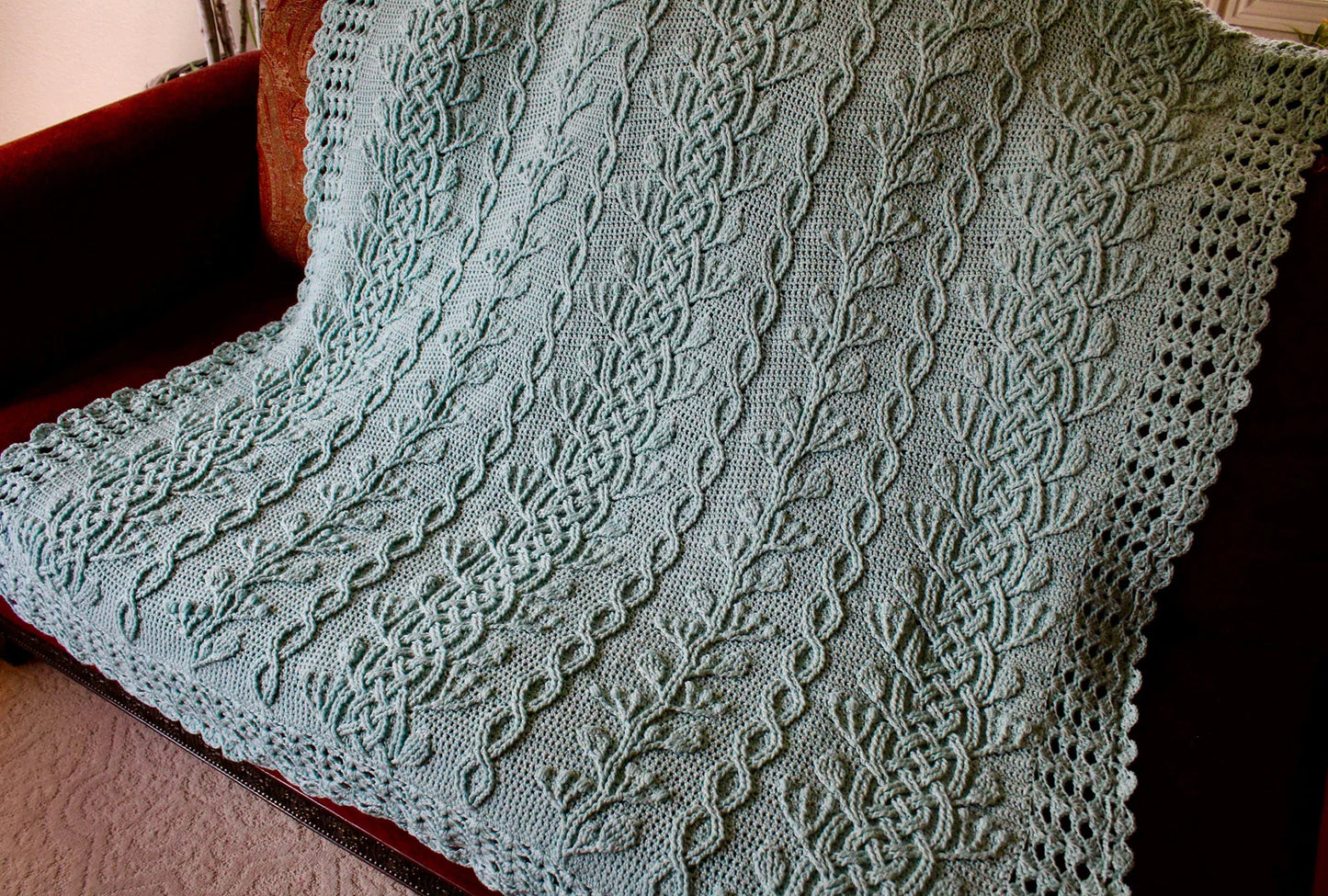 Braided Cable Blanket Crochet Pattern