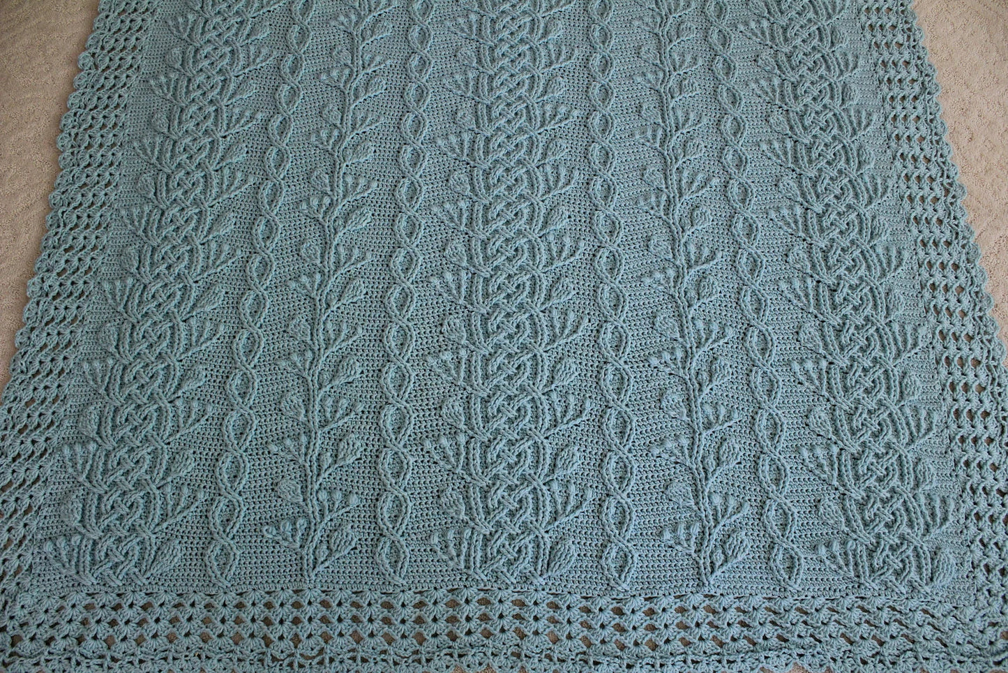 Braided Cable Blanket Crochet Pattern