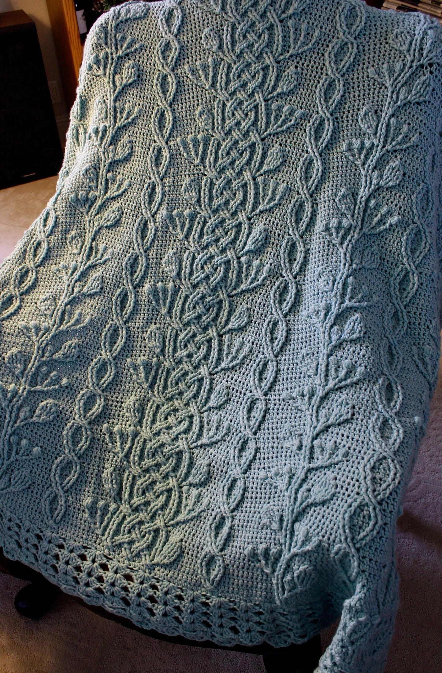Braided Cable Blanket Crochet Pattern