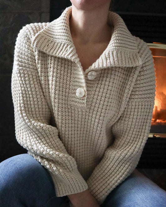 Button Up Pullover Crochet Pattern