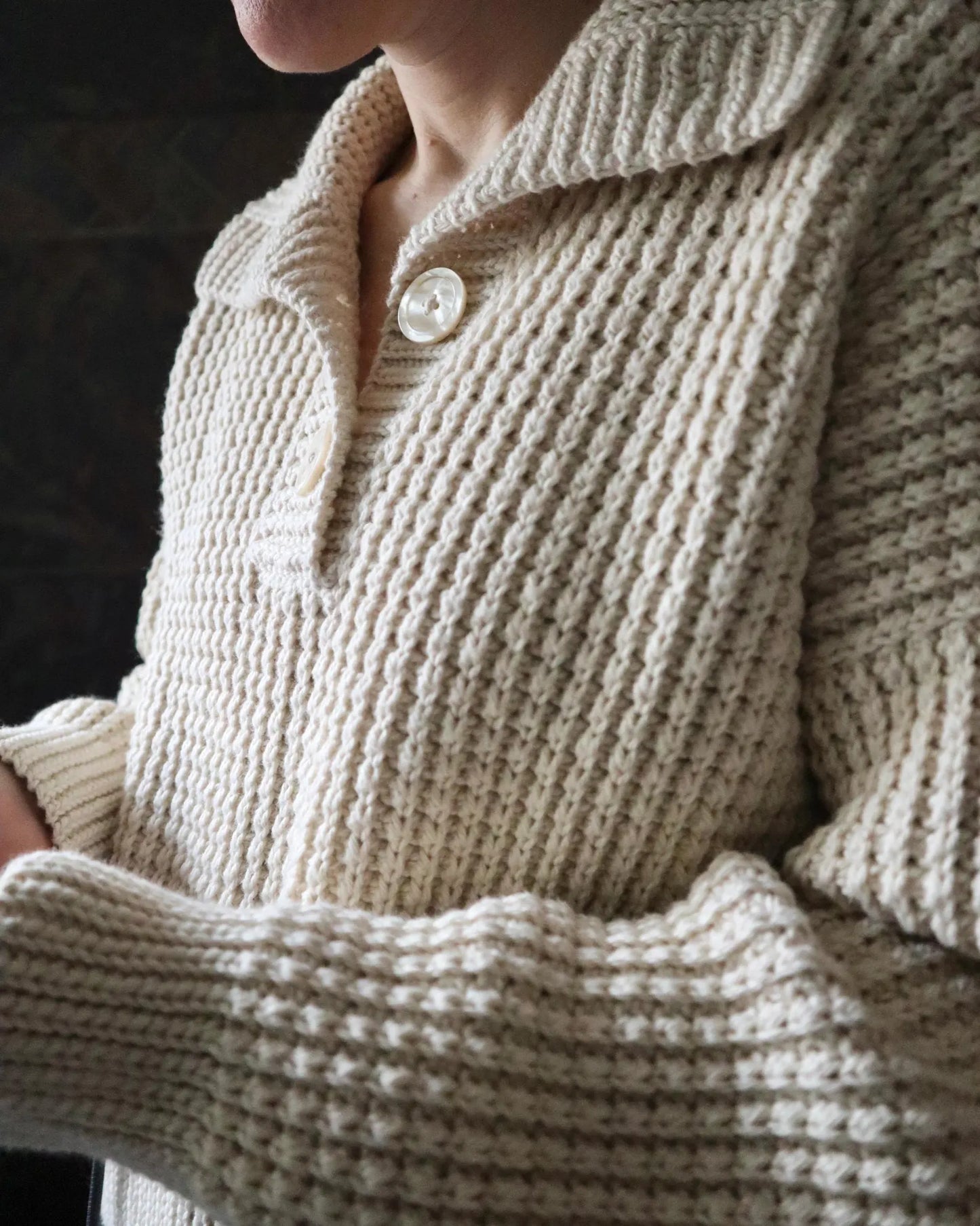 Button Up Pullover Crochet Pattern
