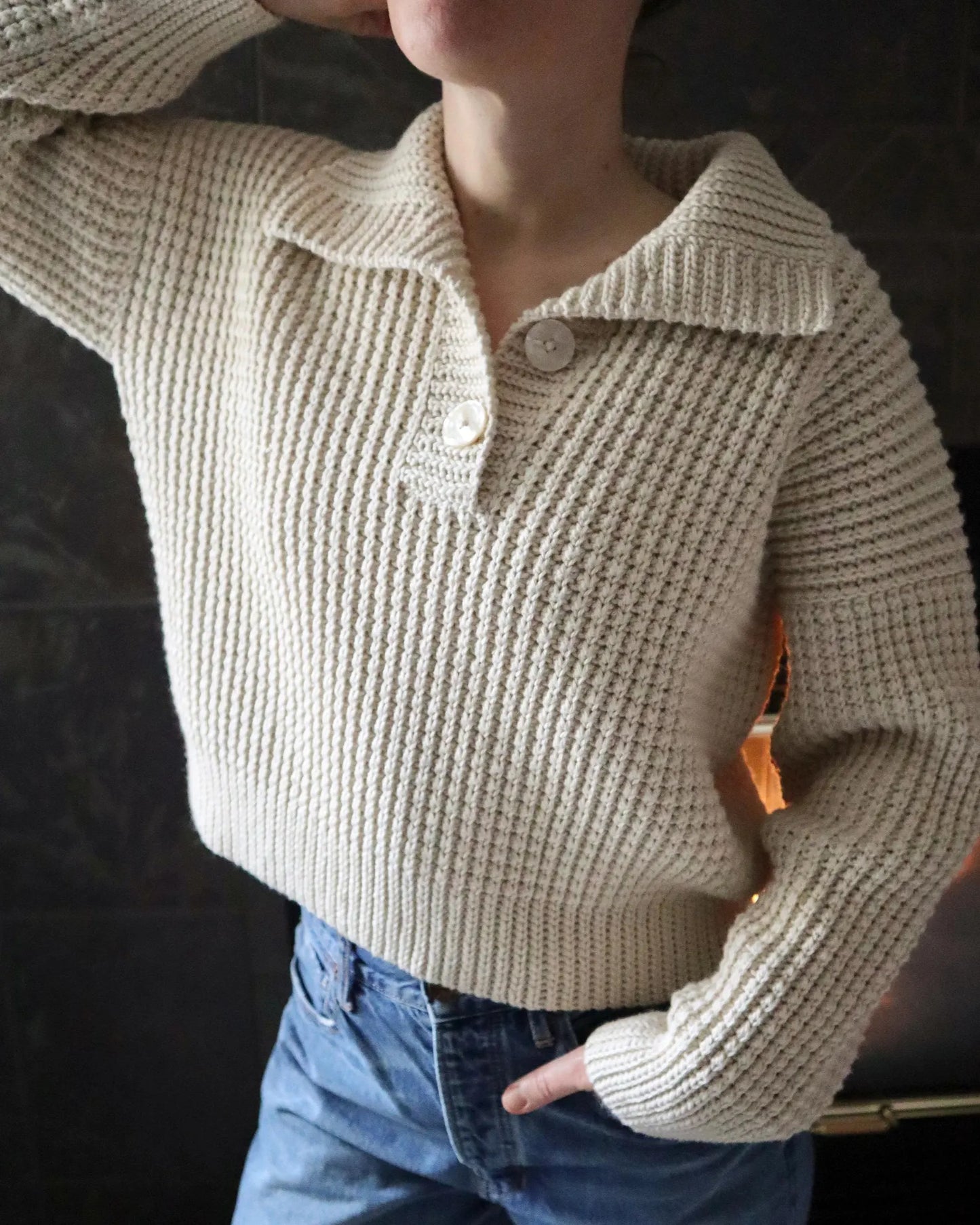 Button Up Pullover Crochet Pattern