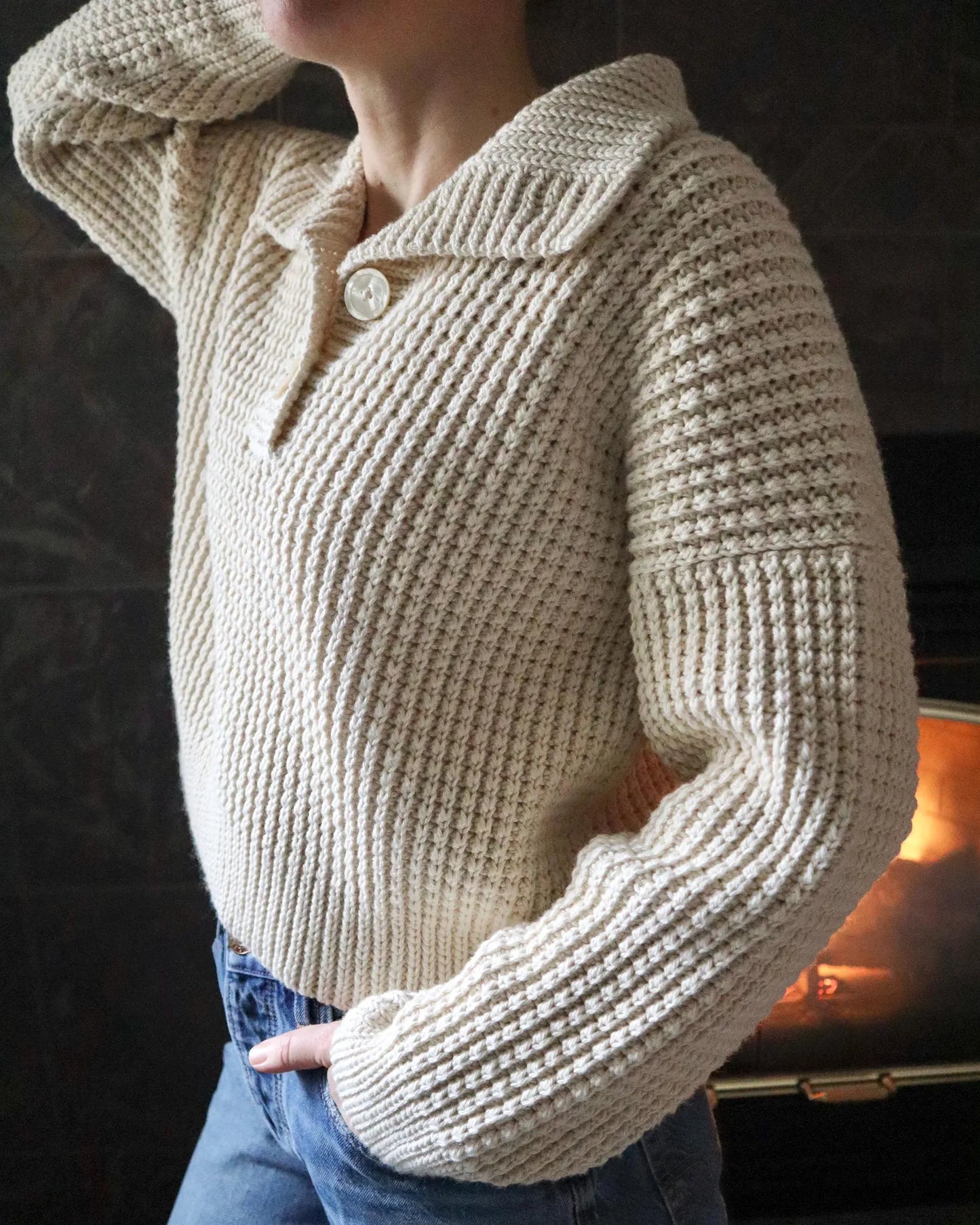 Button Up Pullover Crochet Pattern