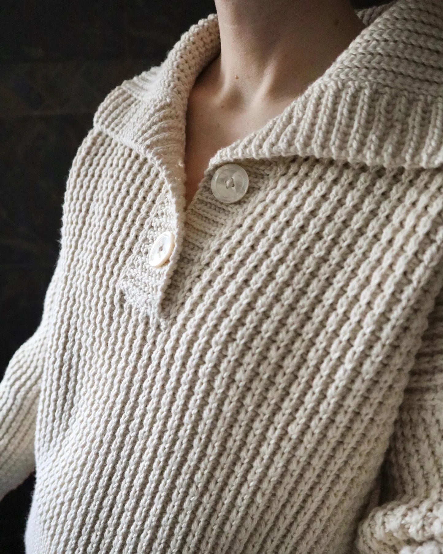 Button Up Pullover Crochet Pattern