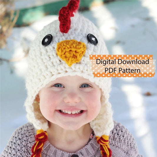 Chicken Hat Crochet Pattern
