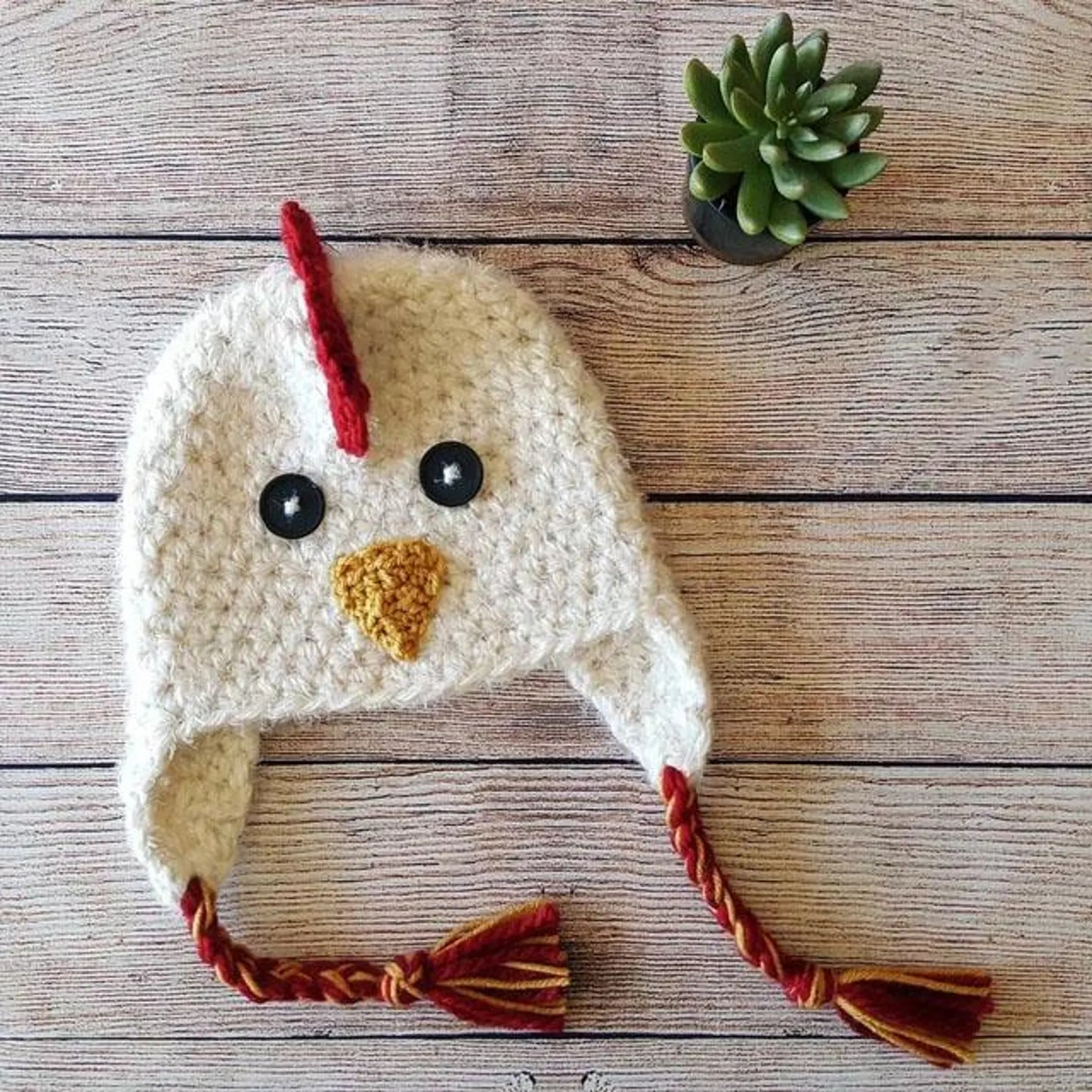 Chicken Hat Crochet Pattern