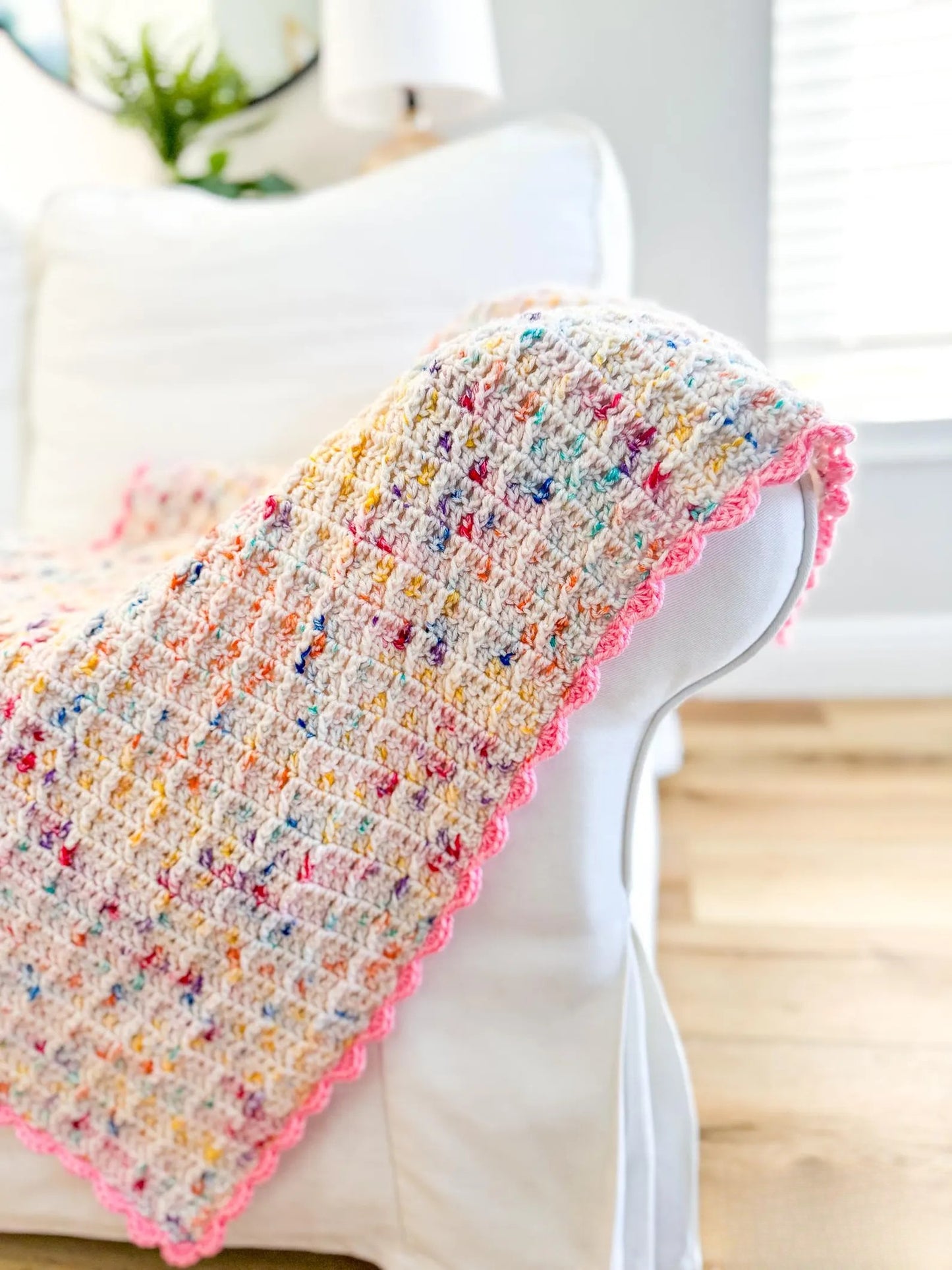 Confetti Cake Textured Blanket Crochet Pattern
