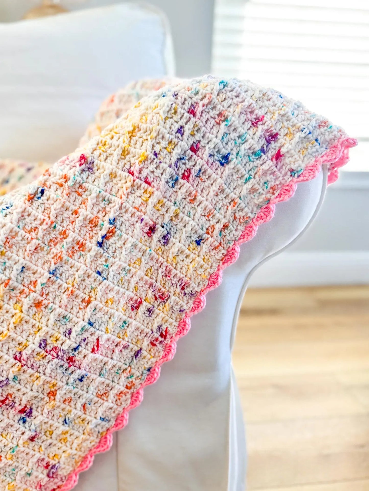 Confetti Cake Textured Blanket Crochet Pattern