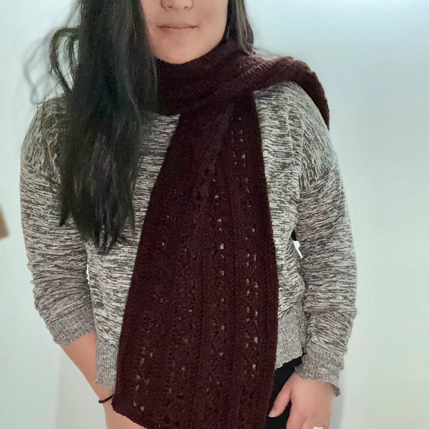 Diamond Vines Scarf Crochet Pattern