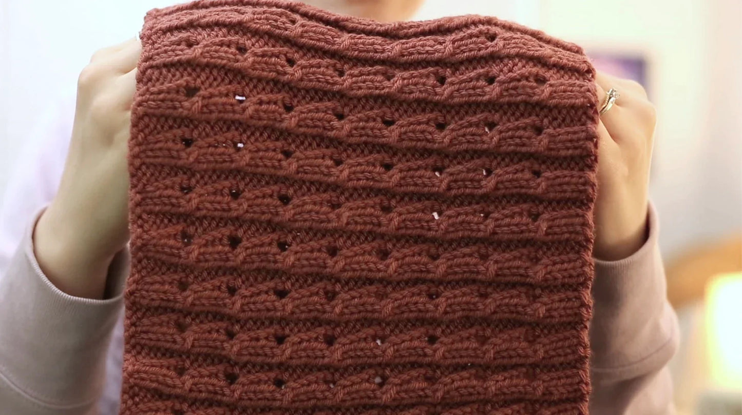 Easy Mock Cable Circle Scarf knitting pattern