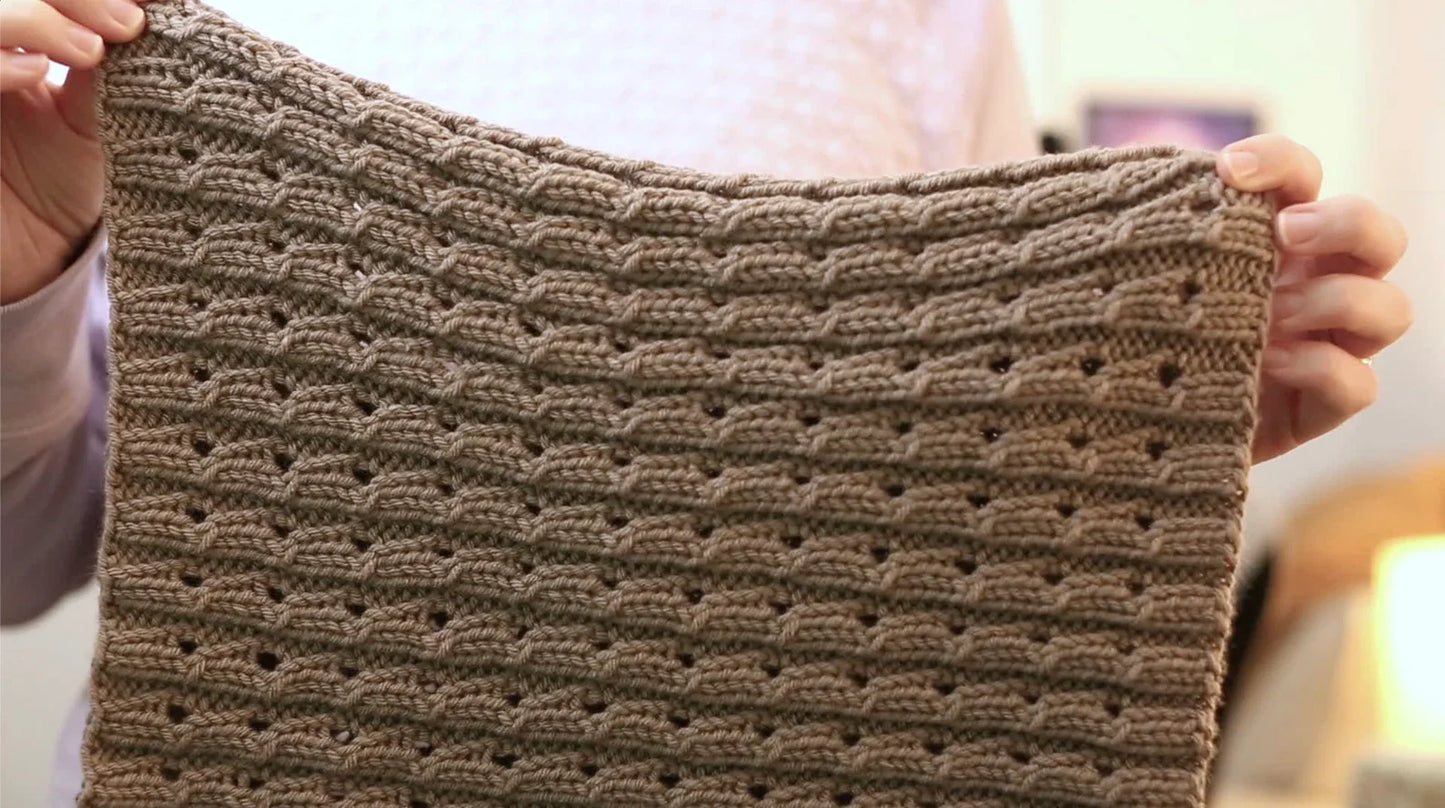 Easy Mock Cable Circle Scarf knitting pattern