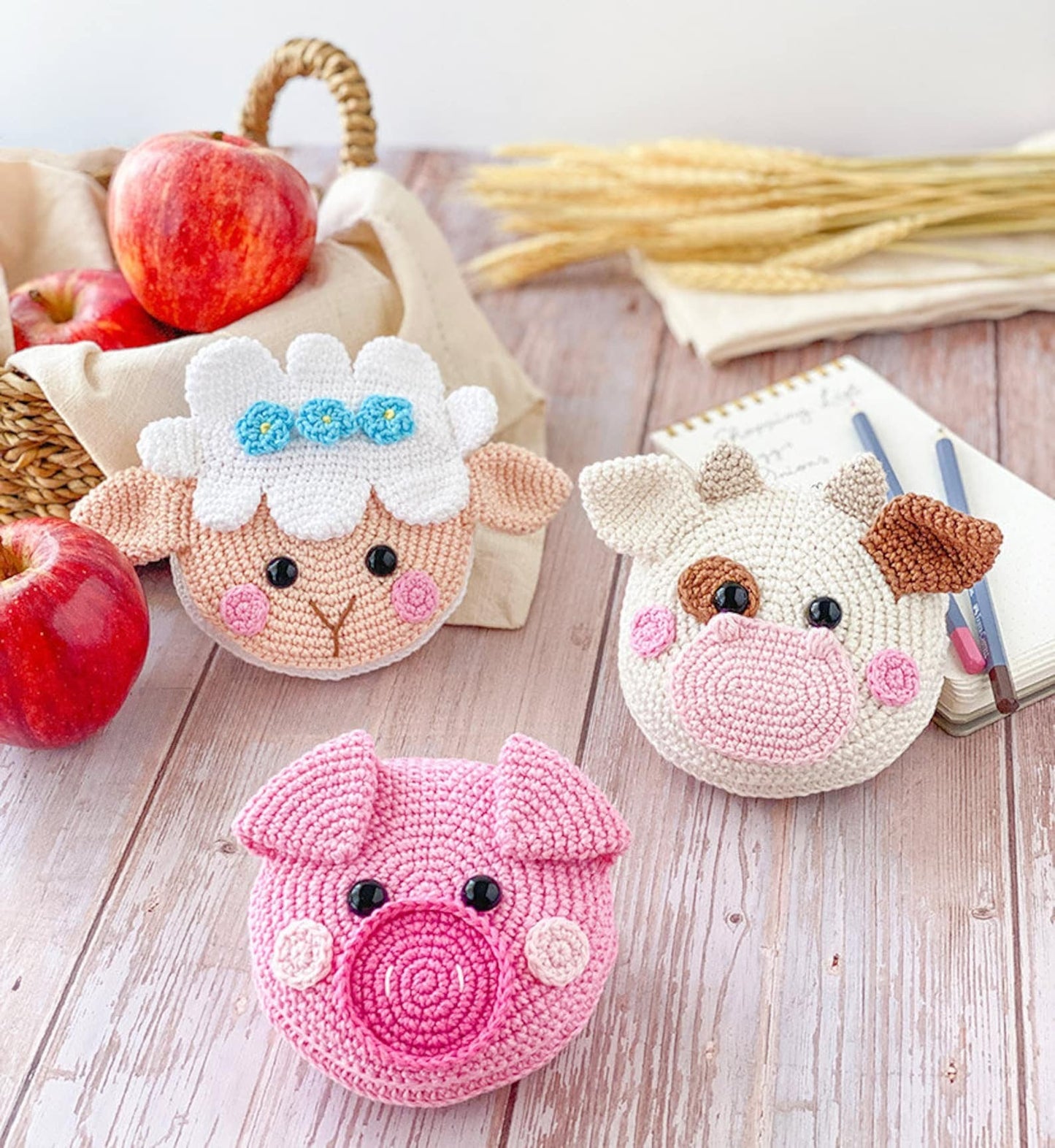 Farm Folding Shopping Bags Crochet Pattern