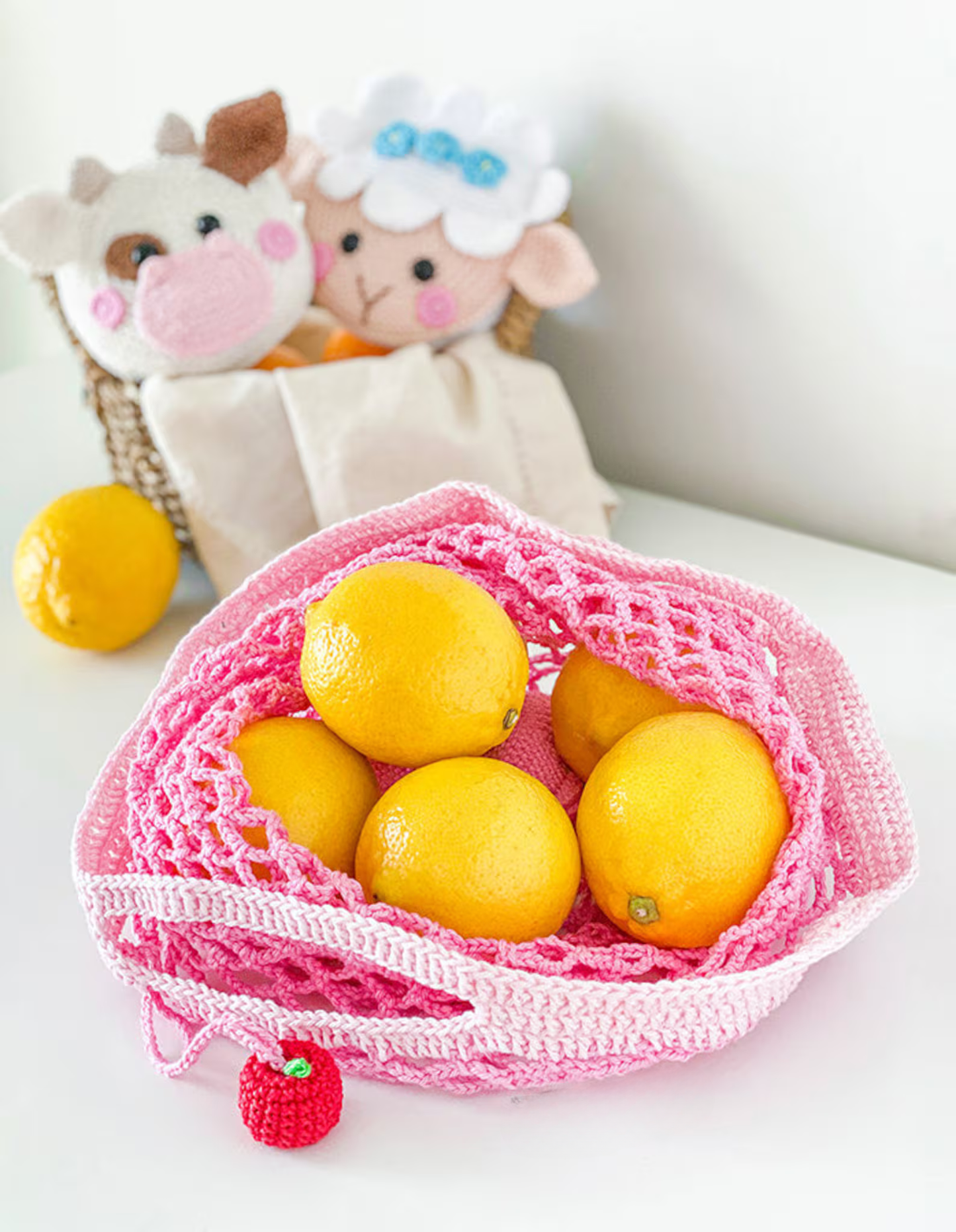 Farm Folding Shopping Bags Crochet Pattern