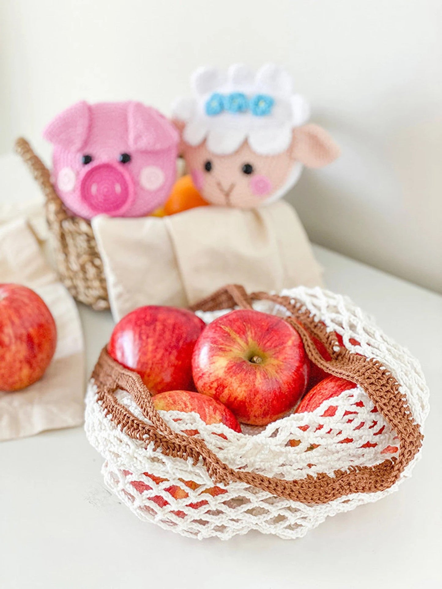Farm Folding Shopping Bags Crochet Pattern