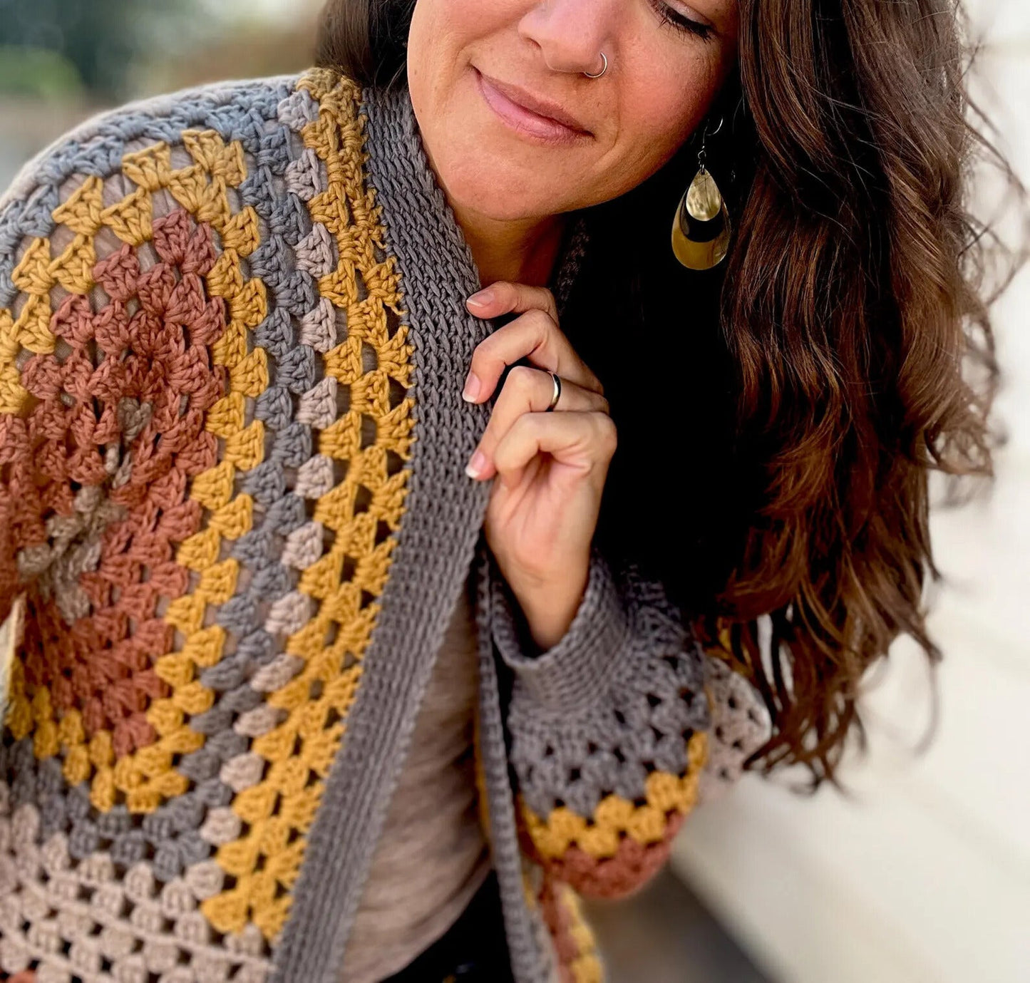 Granny Stitch Hexagon Cardigan Crochet Pattern