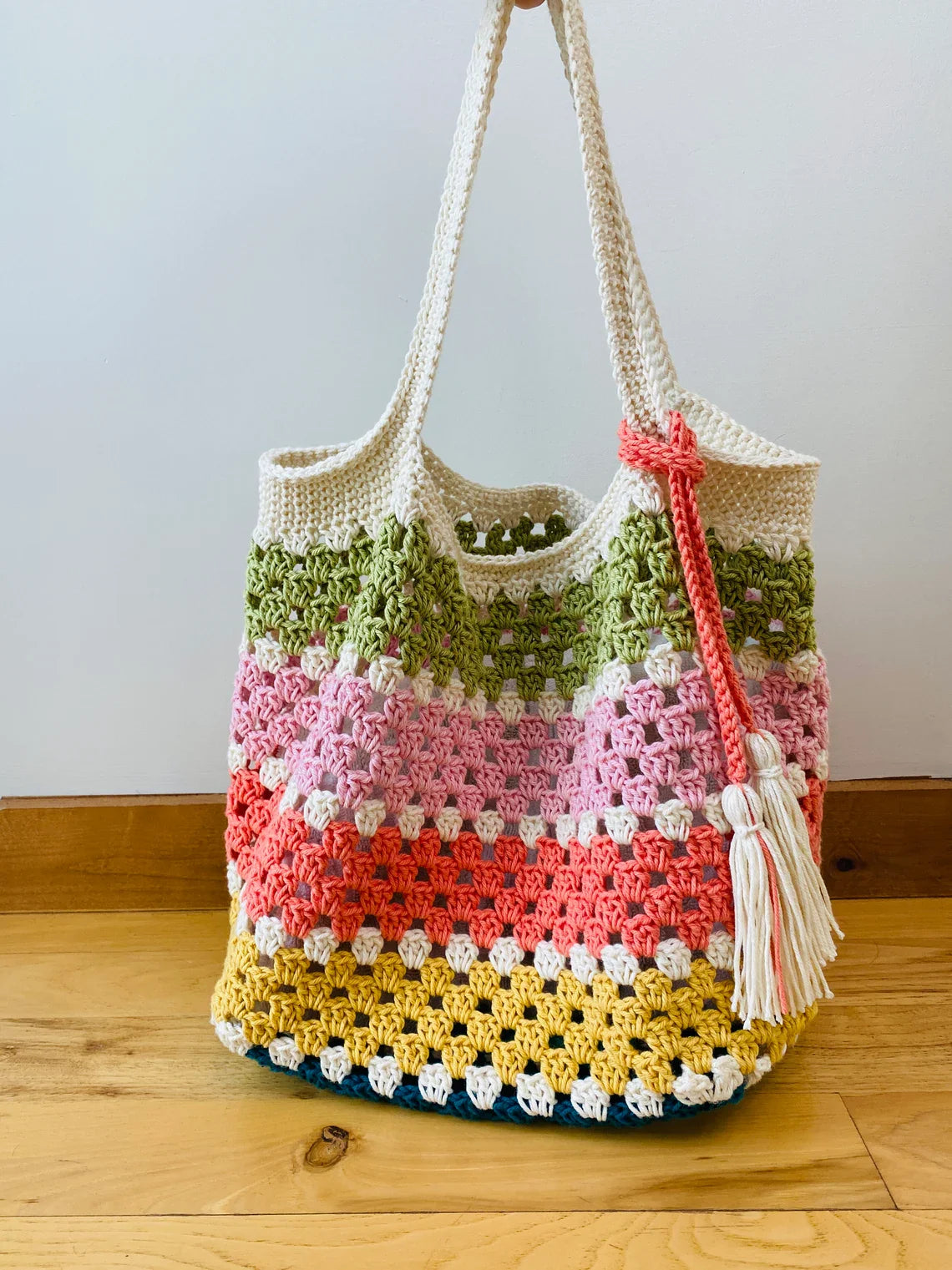 Granny Square Scrap Bag Crochet Pattern