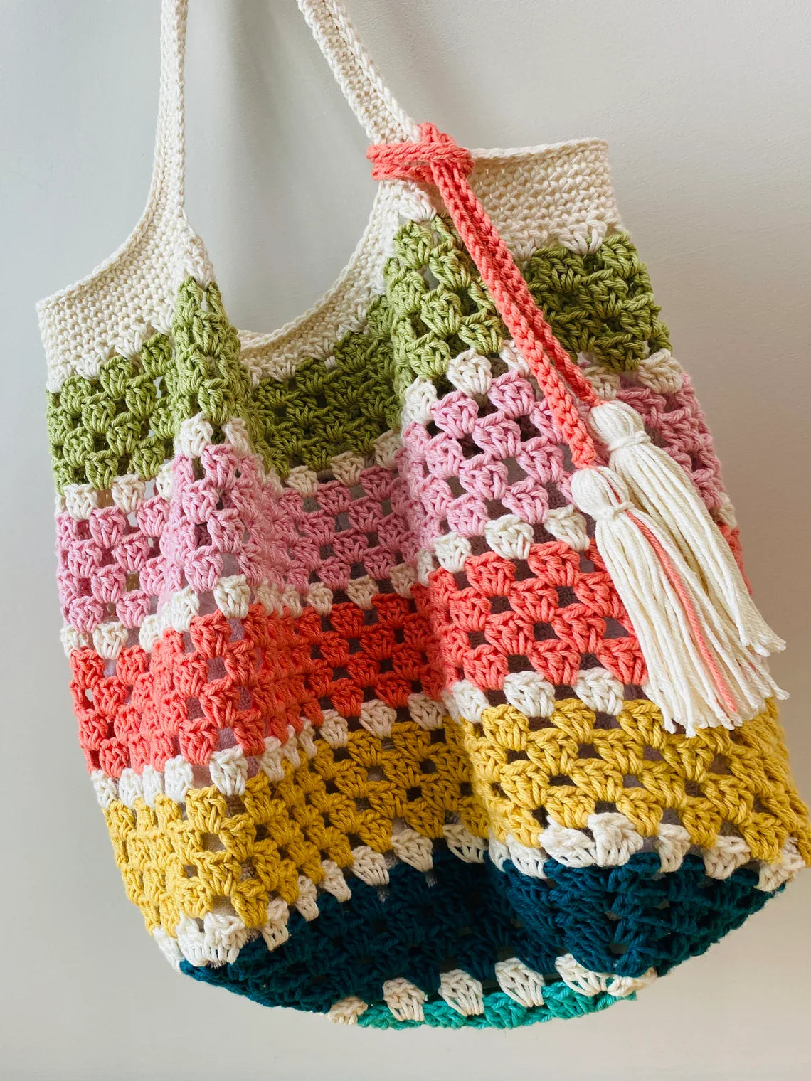 Granny Square Scrap Bag Crochet Pattern