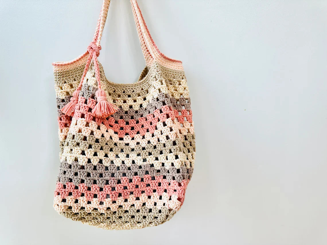 Granny Square Scrap Bag Crochet Pattern