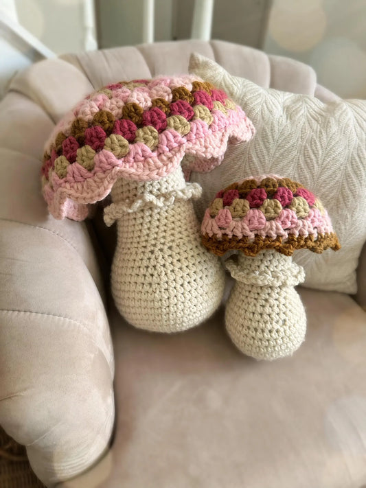 Granny Flora Mushroom Pillow Crochet Pattern