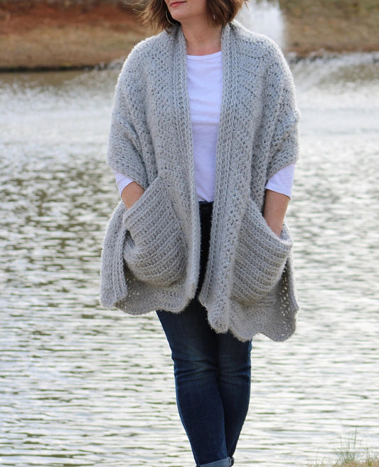 Hygge Pocket Shawl Crochet Pattern