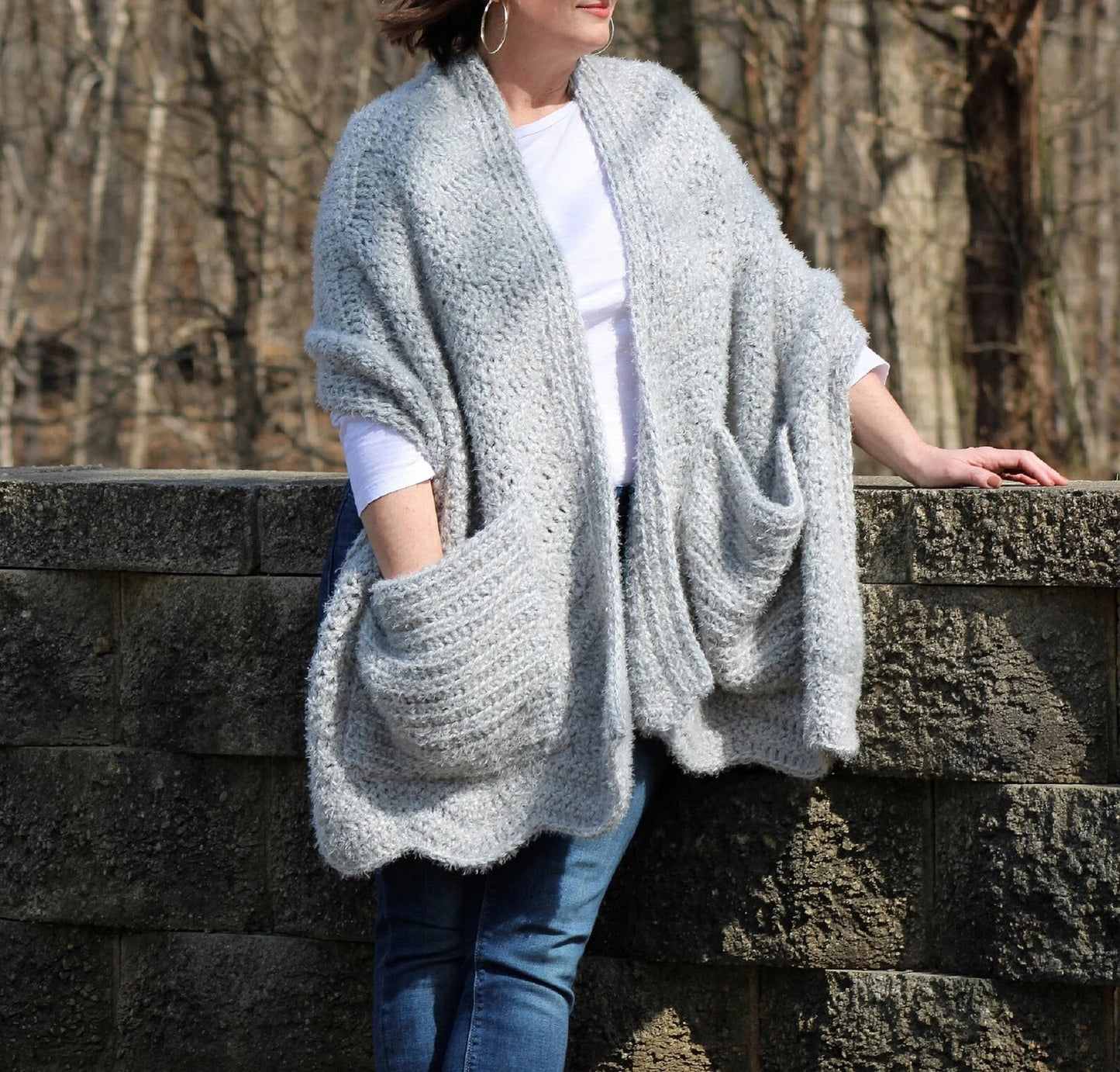 Hygge Pocket Shawl Crochet Pattern