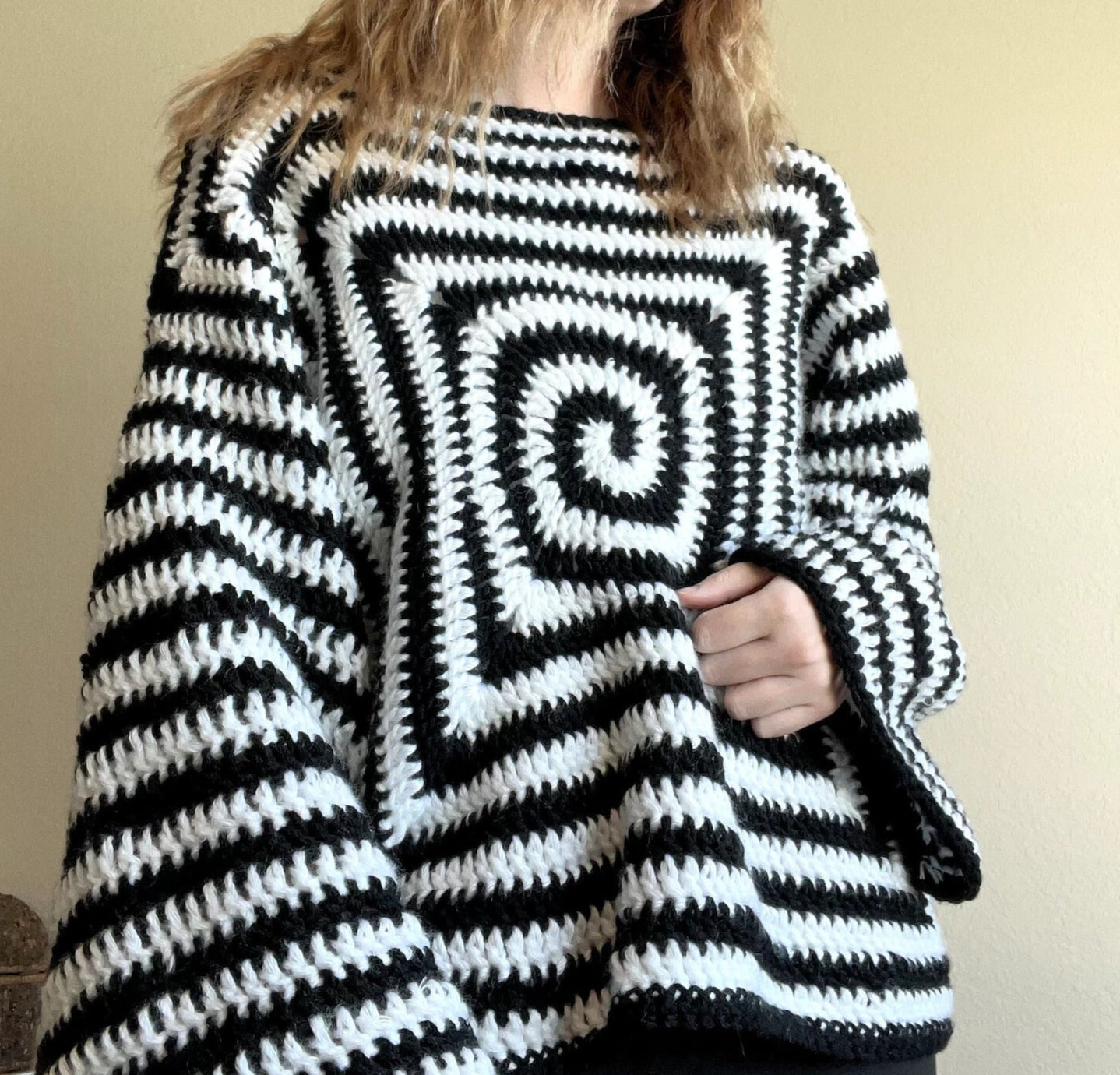 Hypnotic Spiral Sweater Crochet Pattern