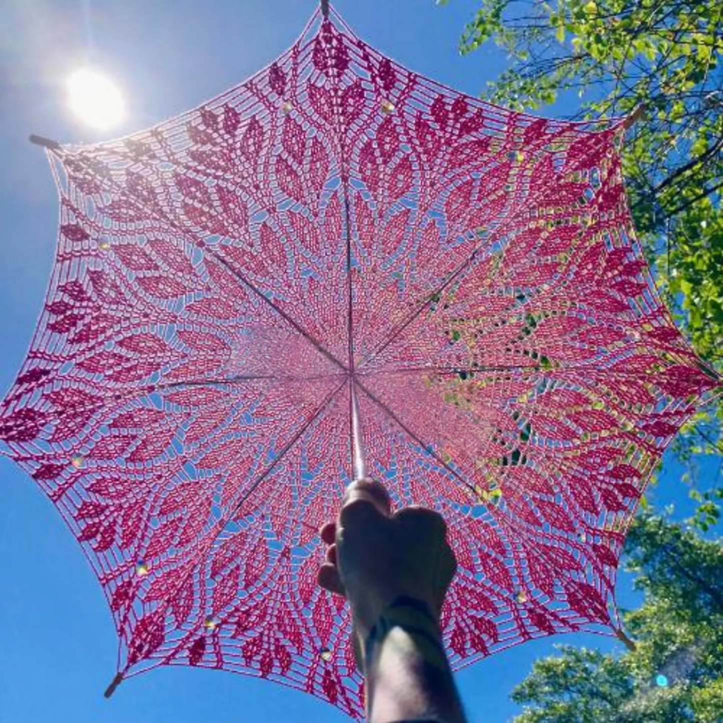 Cherry Blossom Crochet Parasol Pattern