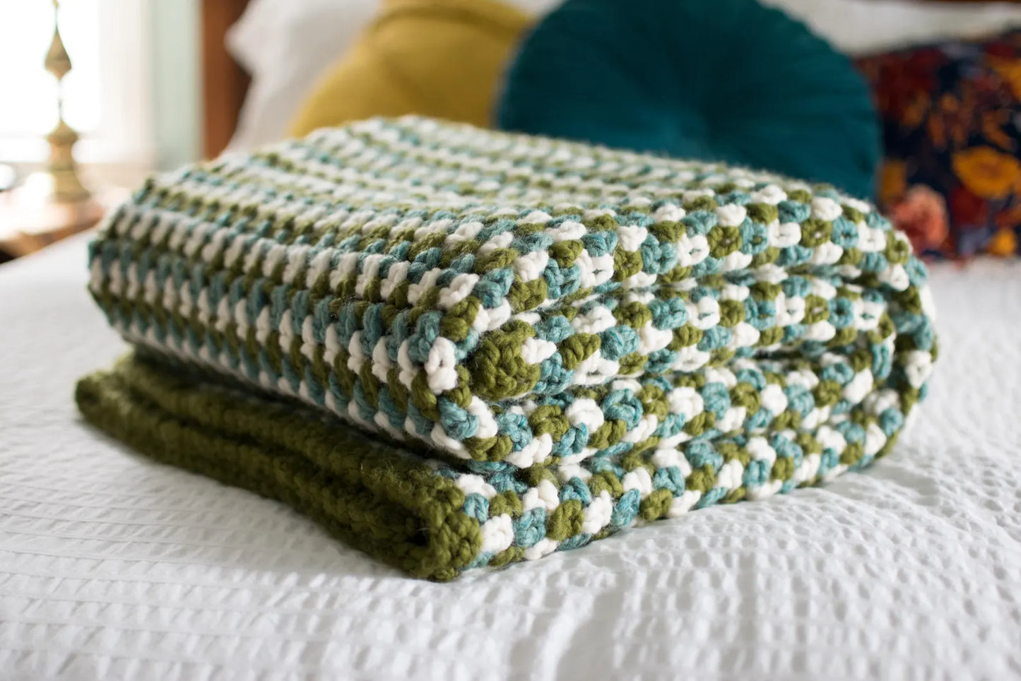 The Chunky Moss Throw Crochet Pattern