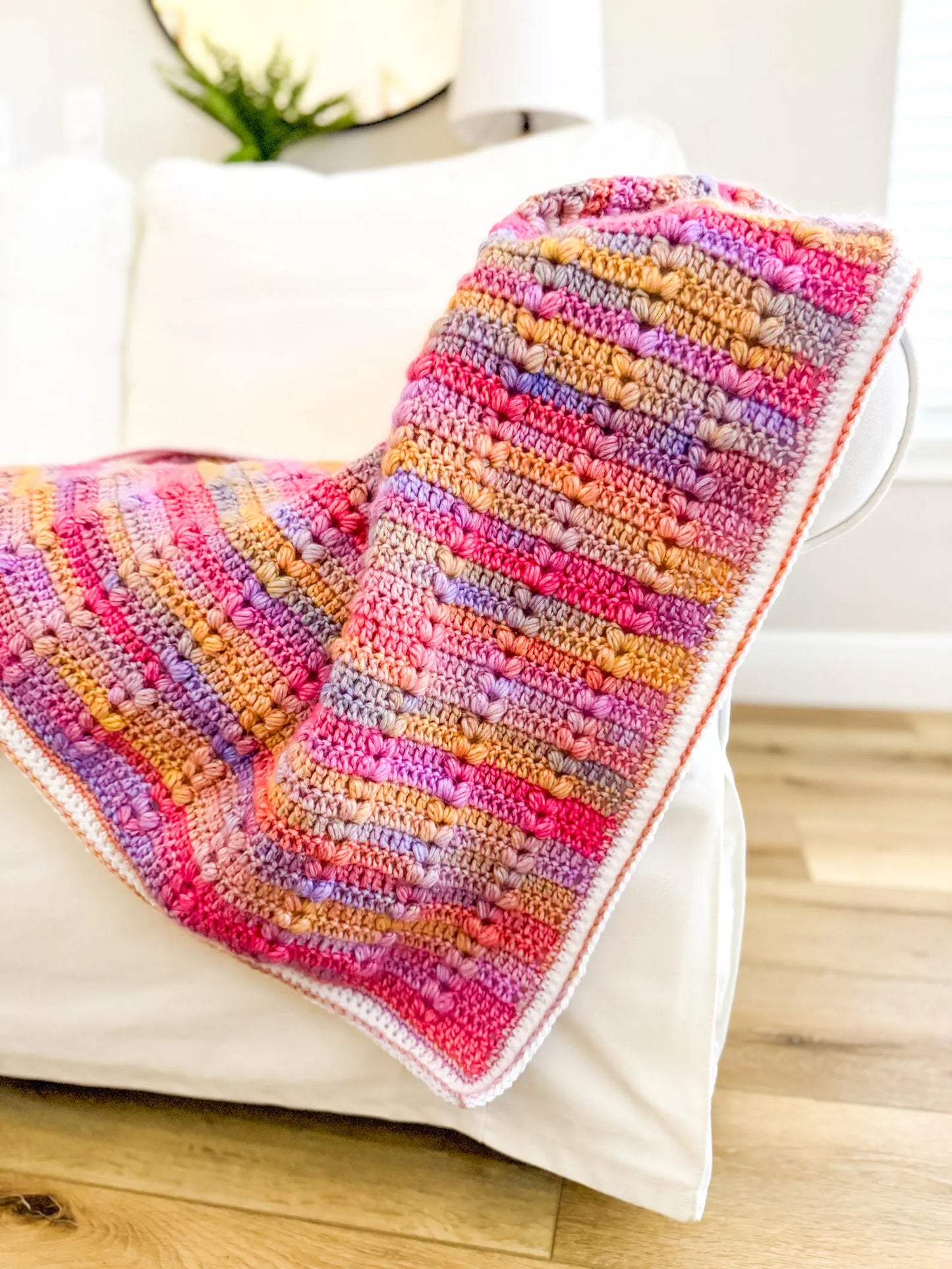 Puff Stitch Blanket Crochet Pattern