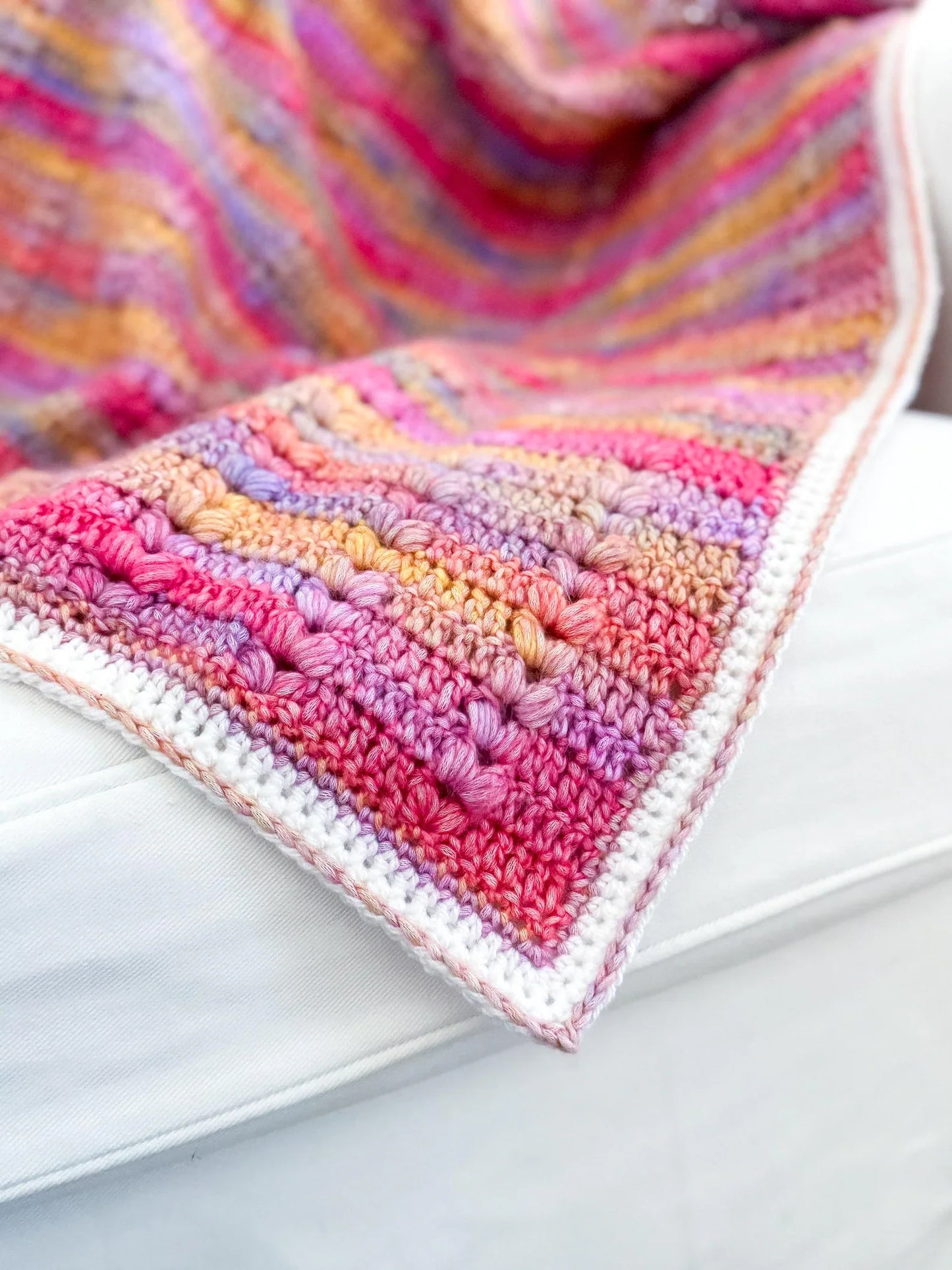 Puff Stitch Blanket Crochet Pattern