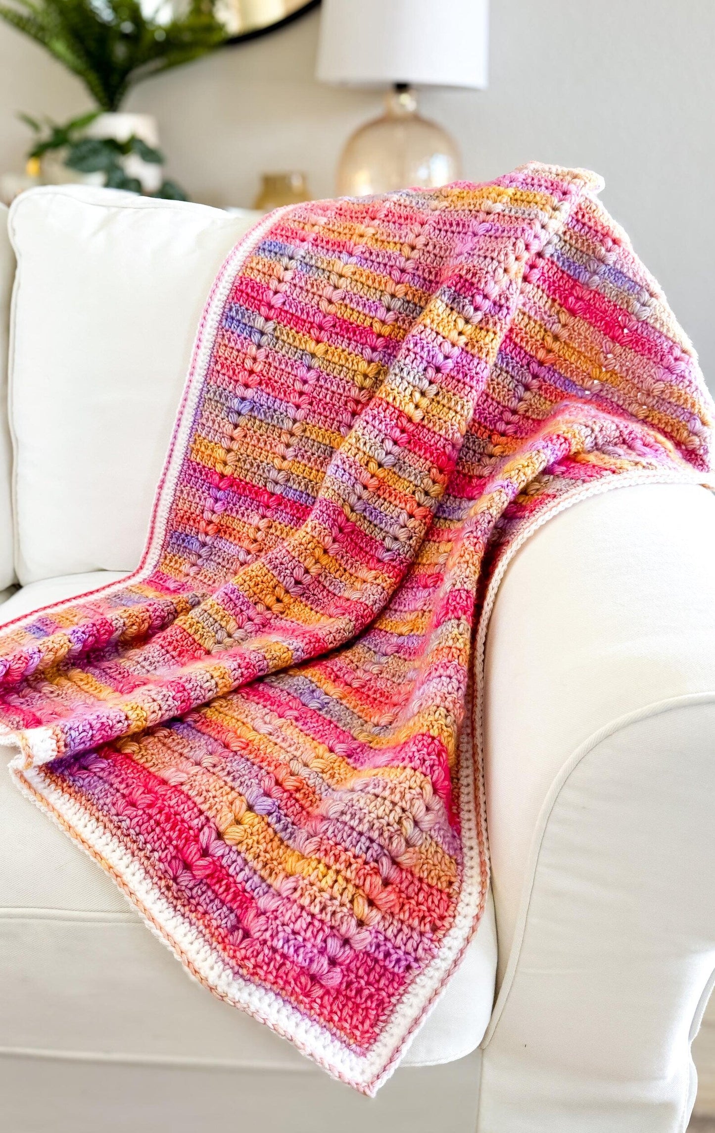 Puff Stitch Blanket Crochet Pattern