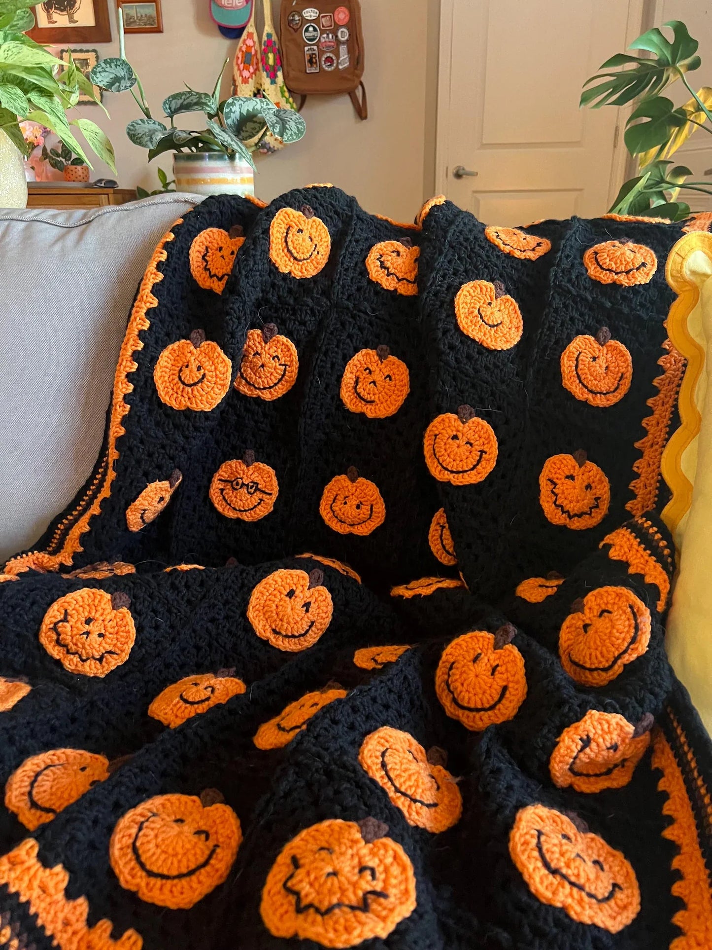 Pumpkins Afghan Crochet Pattern