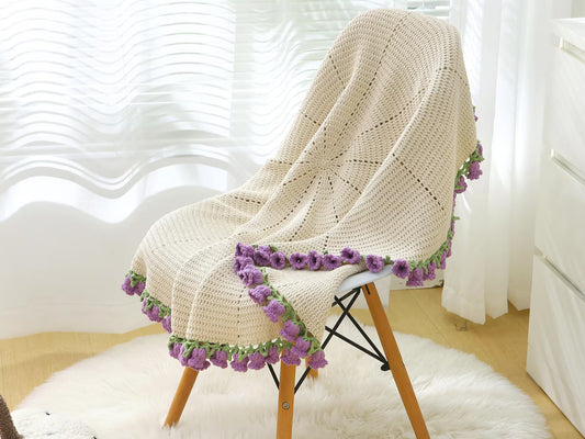 Rose Bouquet Blanket Crochet Pattern