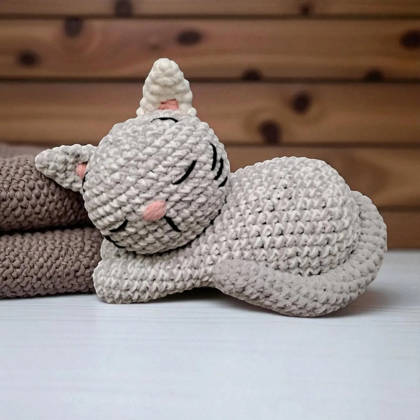 Mimi Snooze Sleeping Cat Crochet Pattern