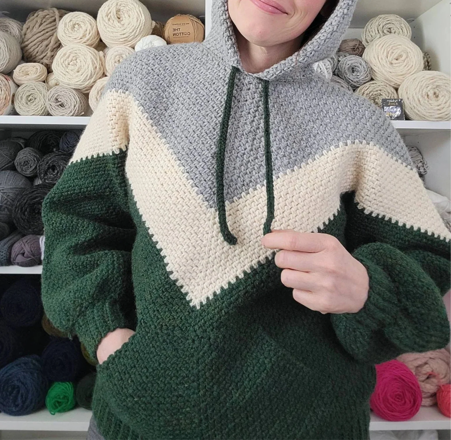 Sweater with Hood Crochet Pattern