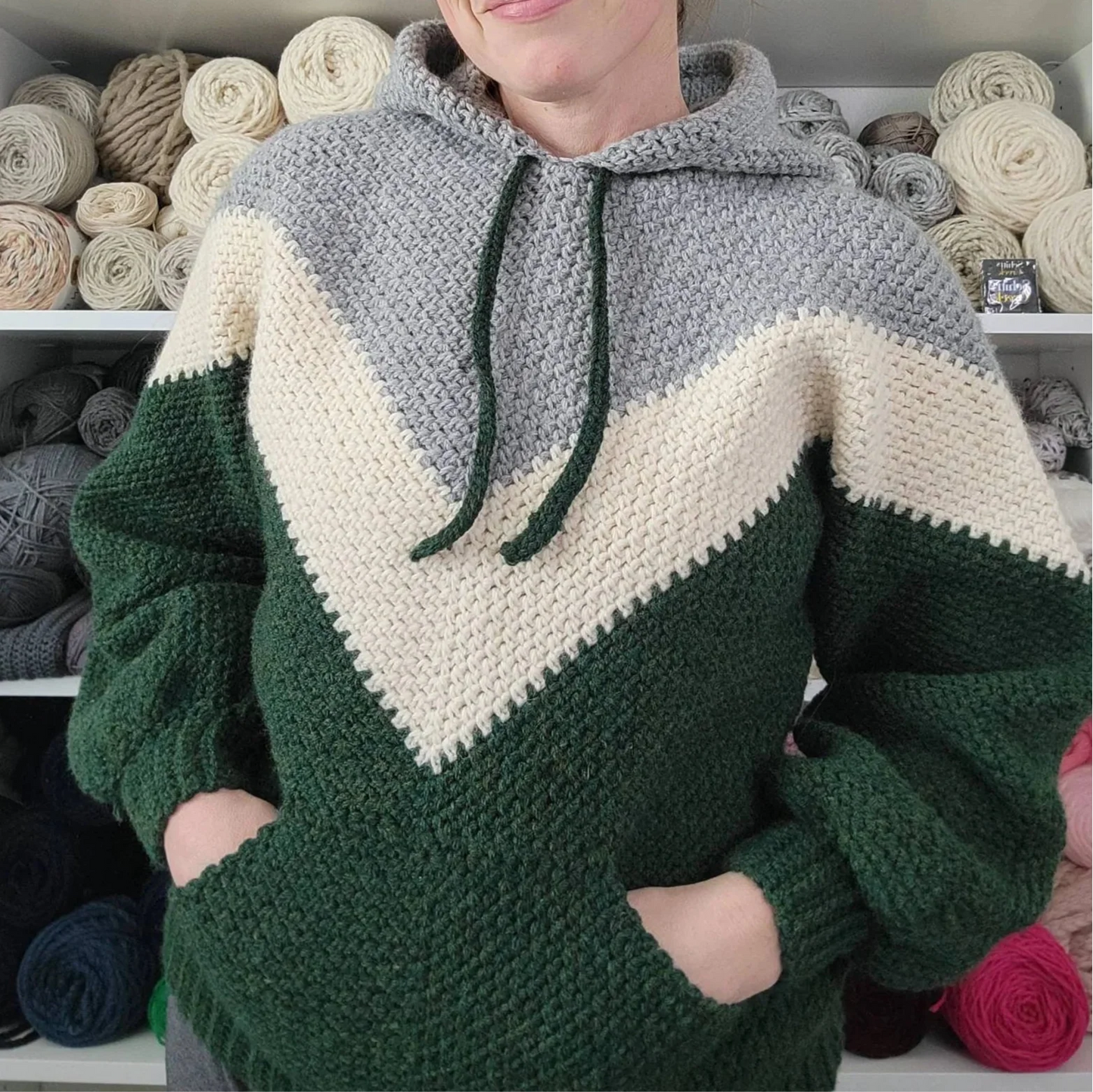 Sweater with Hood Crochet Pattern